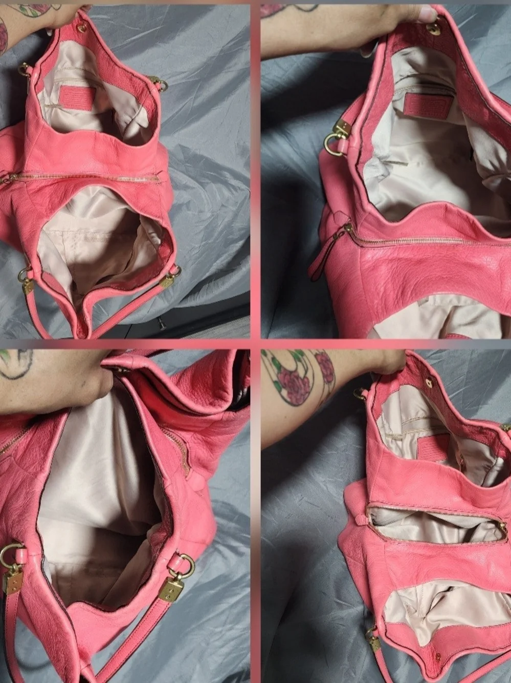 Coach Madison Pheobe Pink Leather Hobo Shoulderbag Purse